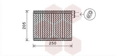 VAN WEZEL Испаритель, кондиционер 4000V352